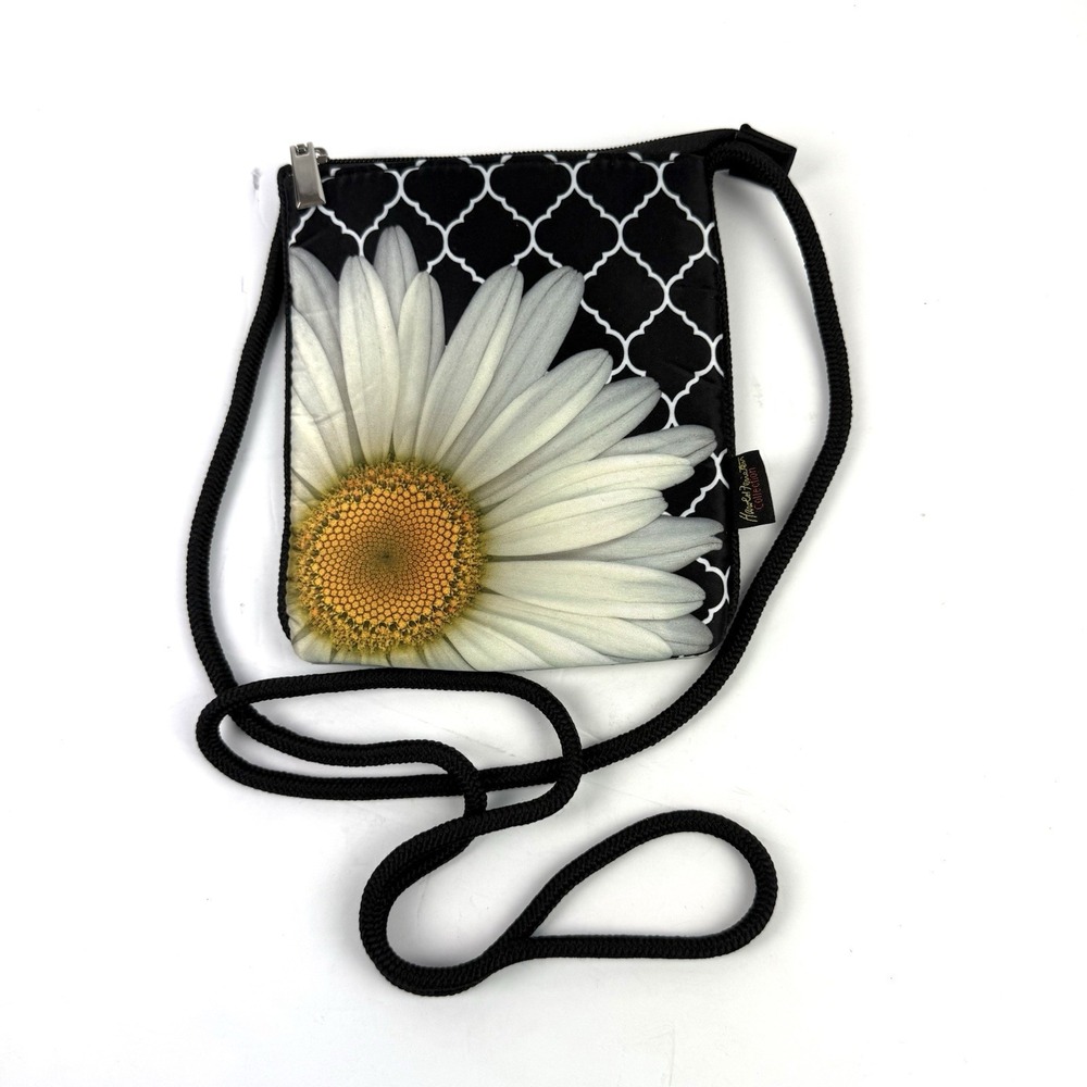 Harold Feinstein Daisy Crossbody Bag Neoprene Fabric Floral Handbag Brand New